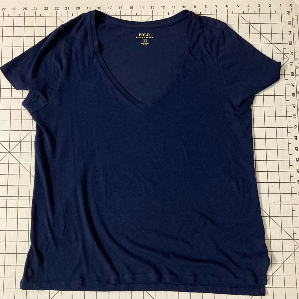 Polo Ralph Lauren‎ Women’s Large Navy Pima Cotton Tee